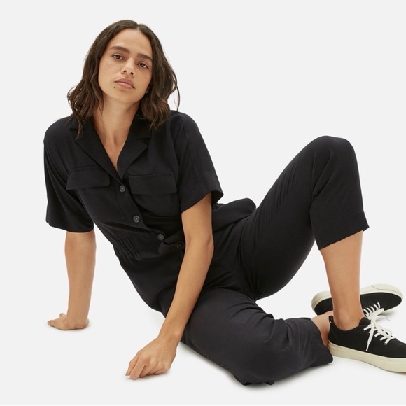 Everlane Pants - Everlane The Utility Drape Jumpsuit Sz 6 Black